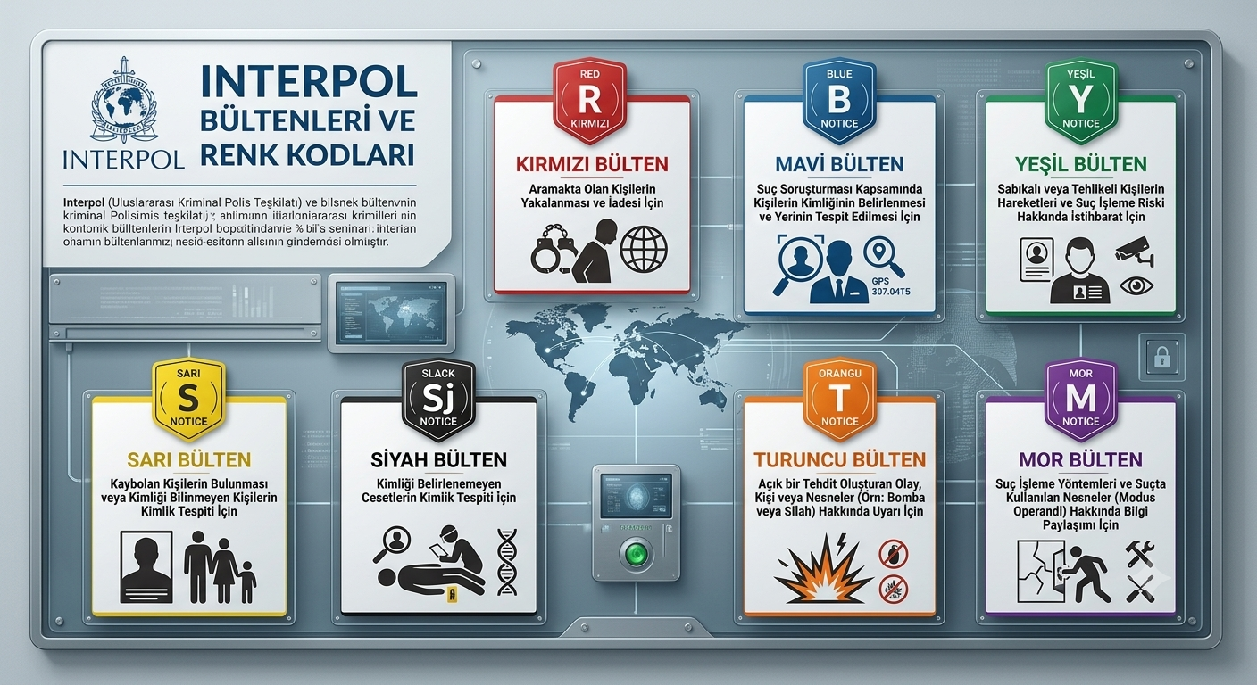 INTERPOL BÜLTENLERİ VE RENK KODLARI NEDİR?