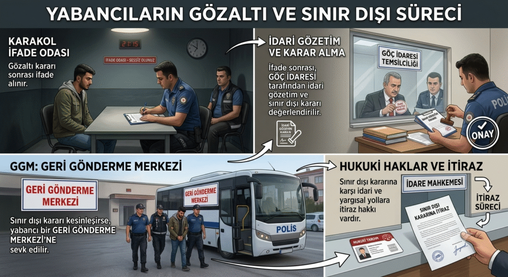 YABANCI GÖZALTINA ALINIRSA NE OLUR?SINIR DIŞI EDİLİR Mİ?