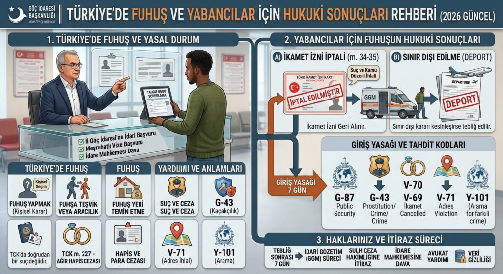 Türkiye’de Fuhuş -Prostitution Yapmak Suç mu? İkamet İznini İptal Eder Mi?- İzmir Yabancı Avukatı Mehmet Şirin KORKMAZ
